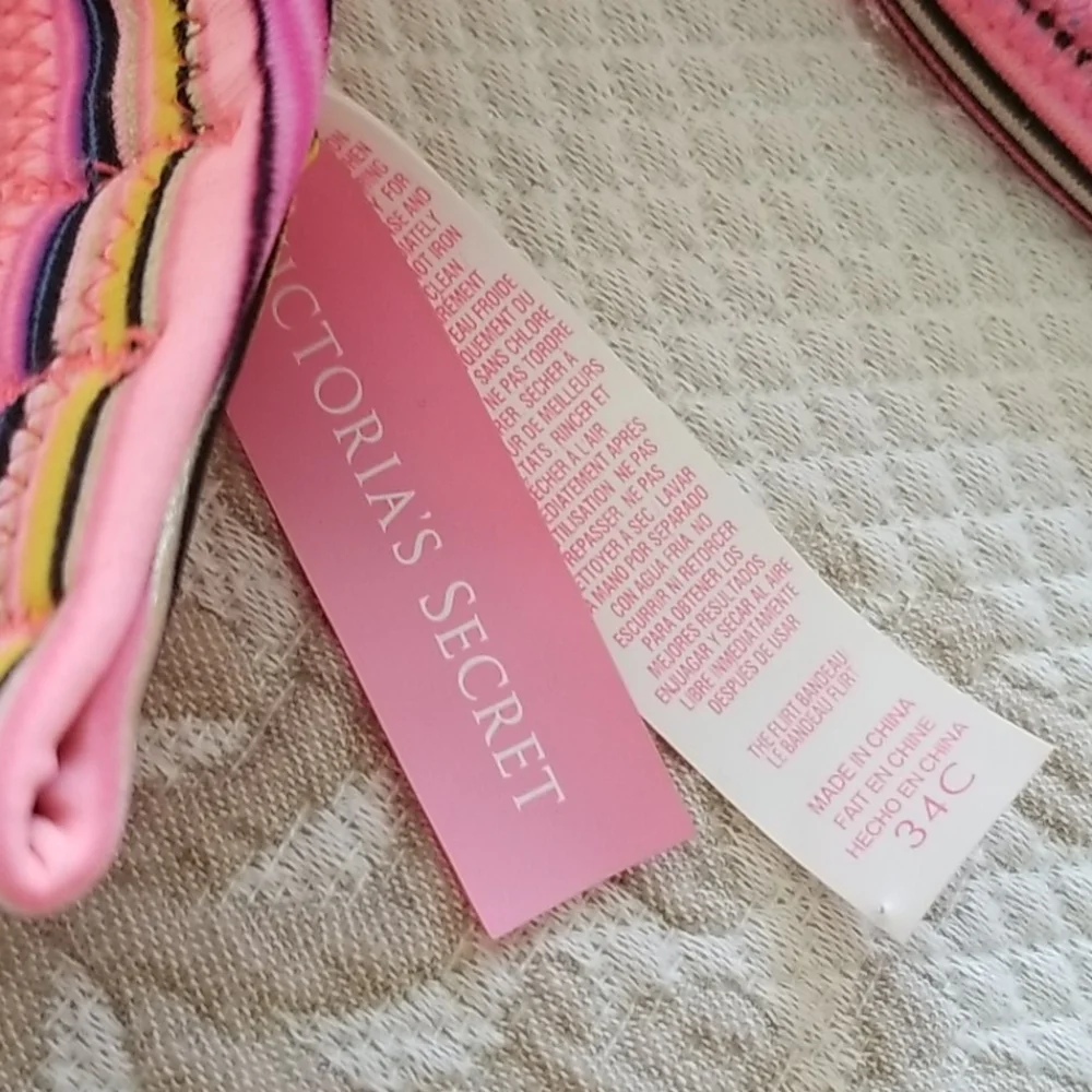 Victoria's Secret Strip Bandeau Pushup Bikini Top